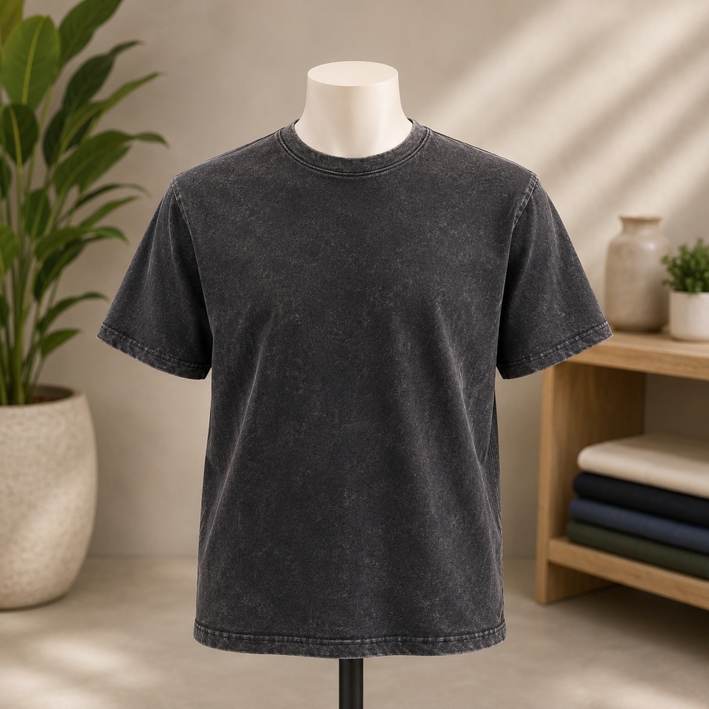 Chrome Angels T-Shirt Mens Small Black Acid Wash Short Sleeve Crew Neck Tee